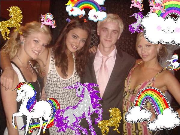 The cute happy sunny glad unicorn