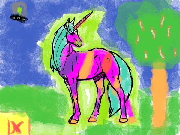 Crazy awesome awesome awesome cool unicorn