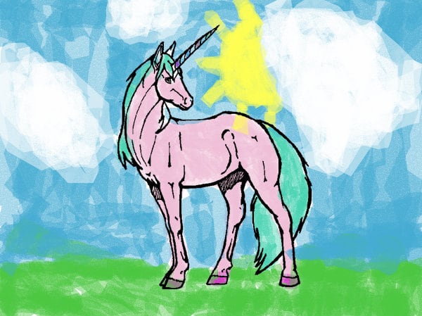 The cute divine sunny pink photo