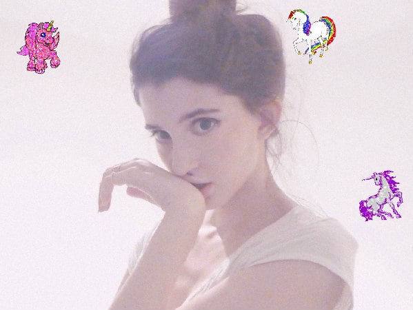 Super awesome sunny pink joyful rainbow