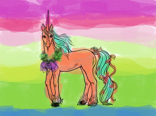 The most cute jolly sunny glad unicorn