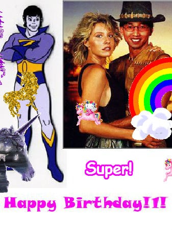 Super glad fun pink happy composition