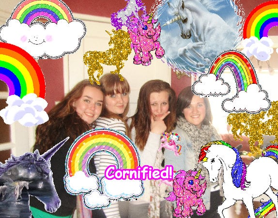 Crazy glad happy glad merry sparkle