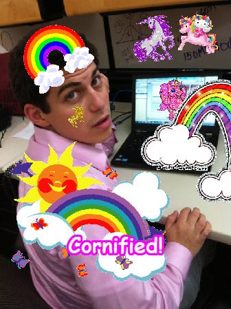 Crazy pink glad jolly sunny glitter