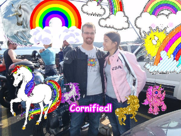 Crazy fun happy lovely cute hug