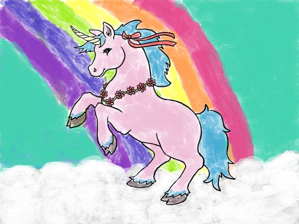 Crazy jolly sunny joyful awesome rainbow