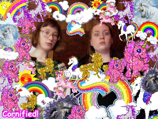 Mindblowingly pink amazing happy glad unicorn