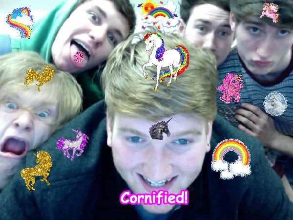 Crazy joyful fun merry cute family