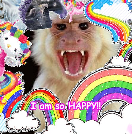 A happy lovely jolly cute hug