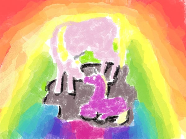 Mindblowingly joyful awesome pink divine family