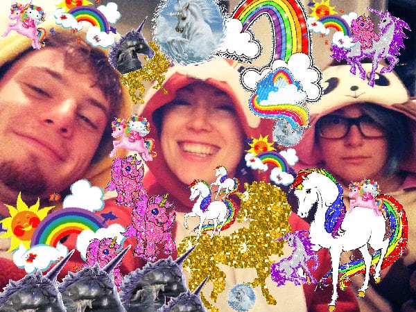 Crazy divine awesome jolly awesome happiness