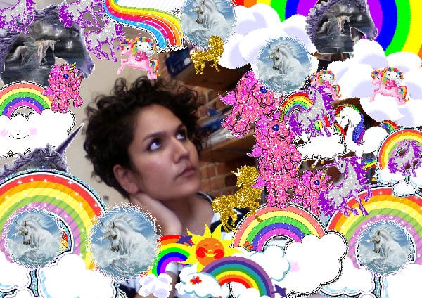 The sunny cute cool cool unicorn