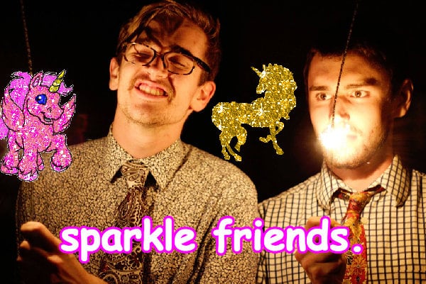 Crazy joyful happy jolly merry composition