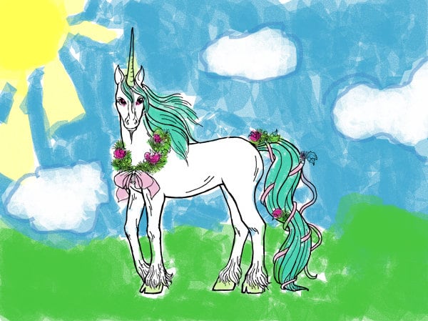 A super pink cool sunny happiness