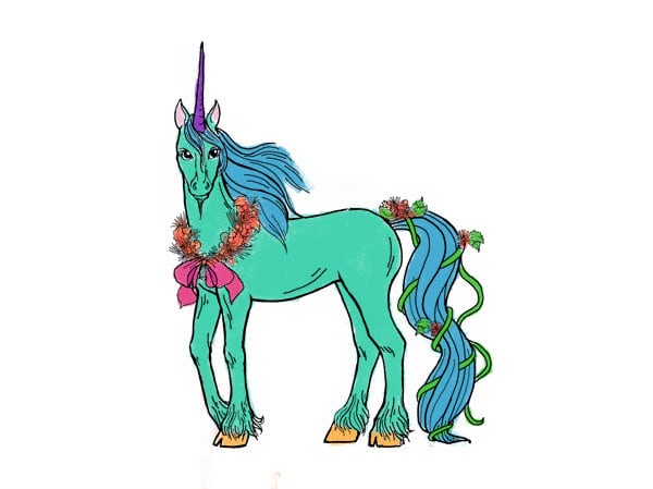 A awesome merry super super unicorn