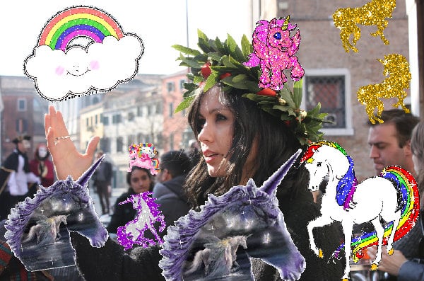 The most awesome joyful cool awesome unicorn