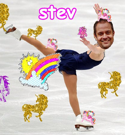 Crazy lovely cool merry glad friend