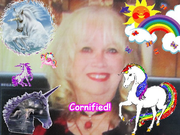 A pink joyful super cool rainbow