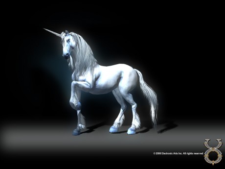 White Unicorn Posing