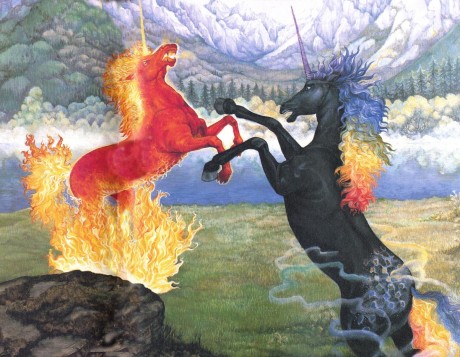 Fiery Unicorn Battle