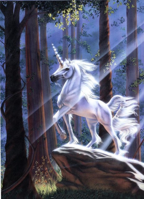 Majestic Unicorn in the Forest
